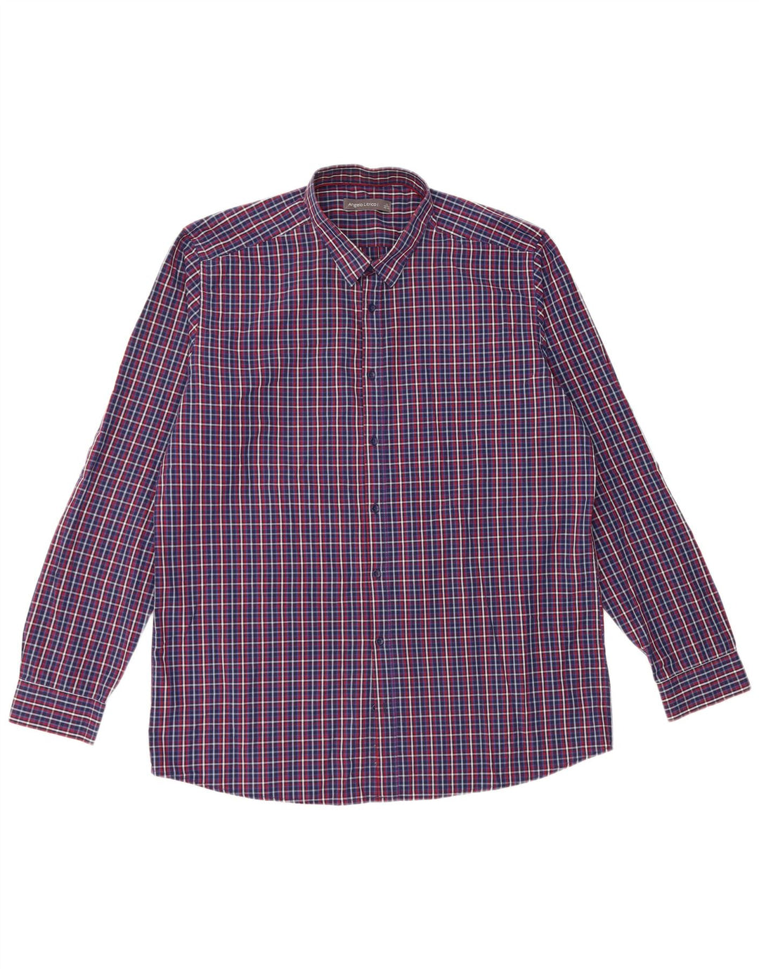 Angelo Litrico Mens Shirt XL Blue Check Cotton