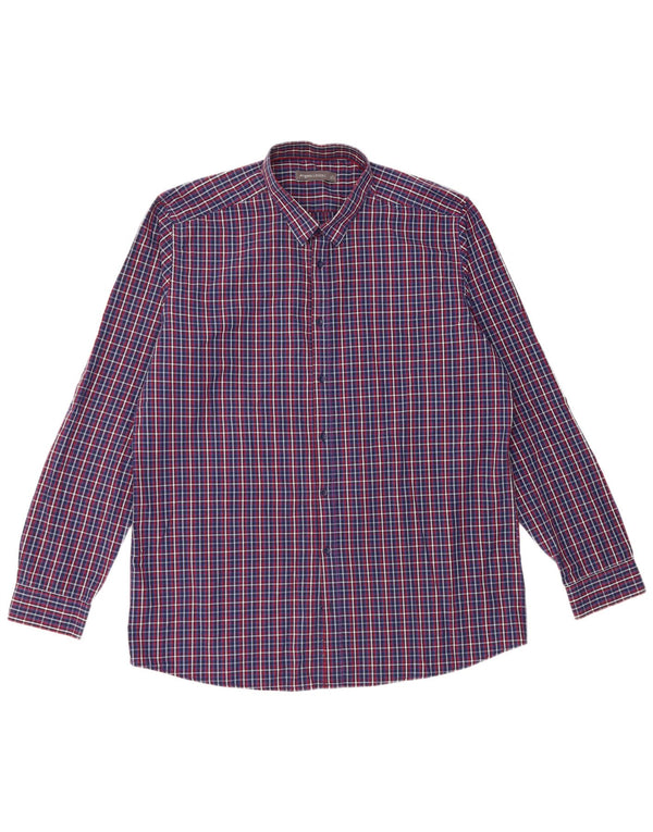Angelo Litrico Mens Shirt XL Blue Check Cotton