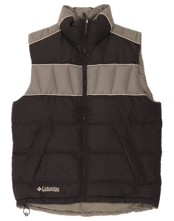 Columbia Mens Padded Gilet UK 36 Small Black Colourblock Polyester Sports