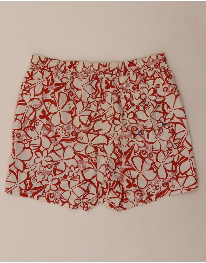 Calvin Klein Mens Graphic Swimming Shorts Medium  Red Floral Nylon