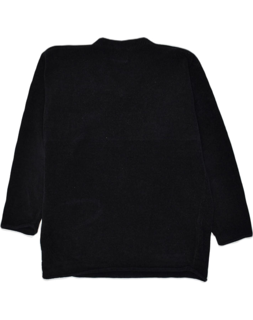 GAS Mens V-Neck Jumper Sweater XL Black Acrylic | Vintage Gas | Thrift | Second-Hand Gas | Used Clothing | Messina Hembry 