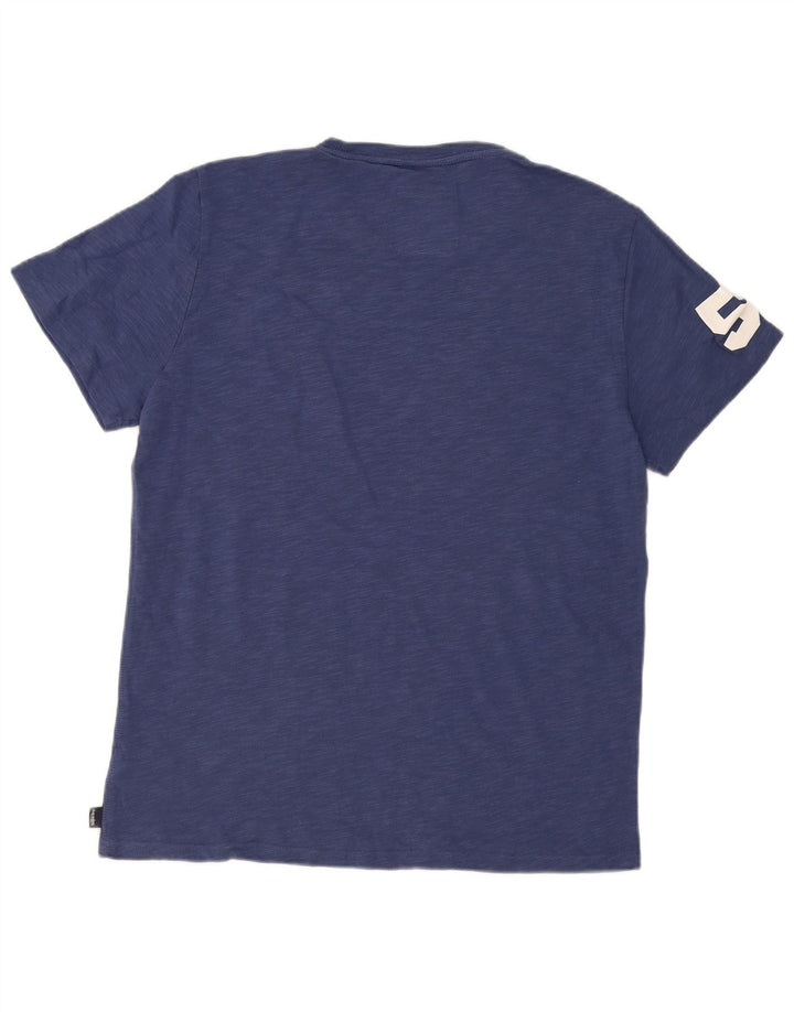Superdry Mens Graphic T-Shirt Top 2XL Blue Cotton