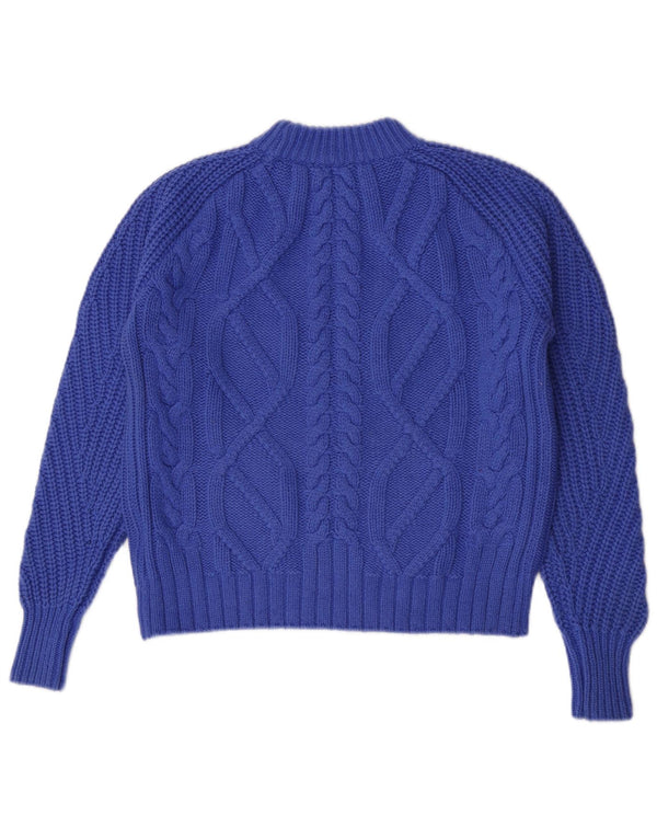 Marks & Spencer Womens Autograph Turtle Neck Jumper Sweater UK 8 Small Blue