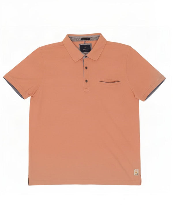 Pierre Cardin Mens Polo Shirt Large Pink Cotton