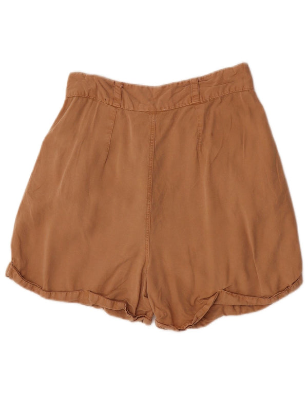 Topshop Womens High Waist Pegged Casual Shorts UK 10 Small W26 Beige