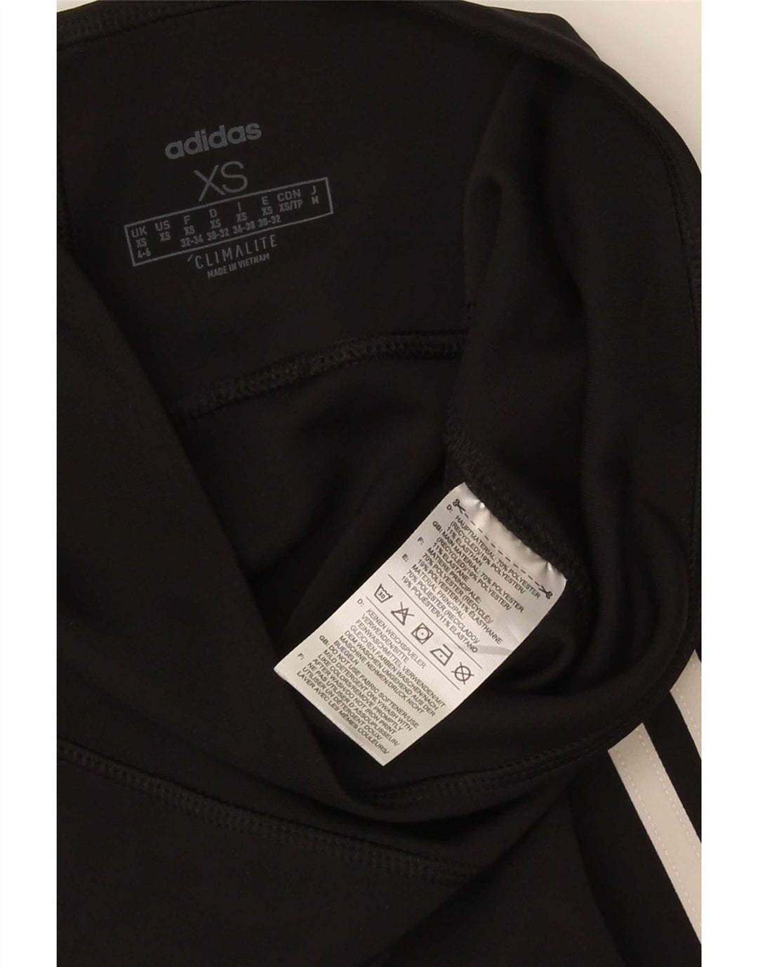 Adidas Womens Climalite Capri Leggings UK 4/6 XS Black Polyester