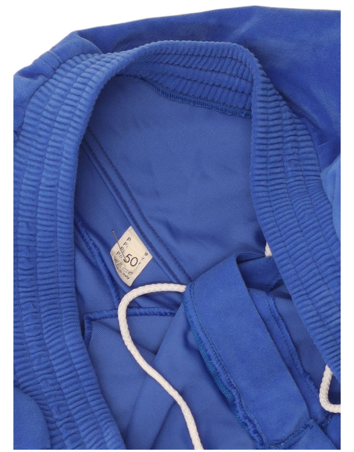 Vintage Mens Tracksuit Trousers IT 50 Large Blue Polyester