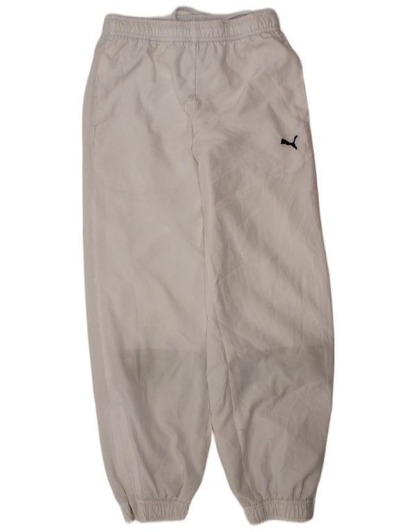 PUMA Boys Tracksuit Trousers Joggers 9-10 Years  White Polyester