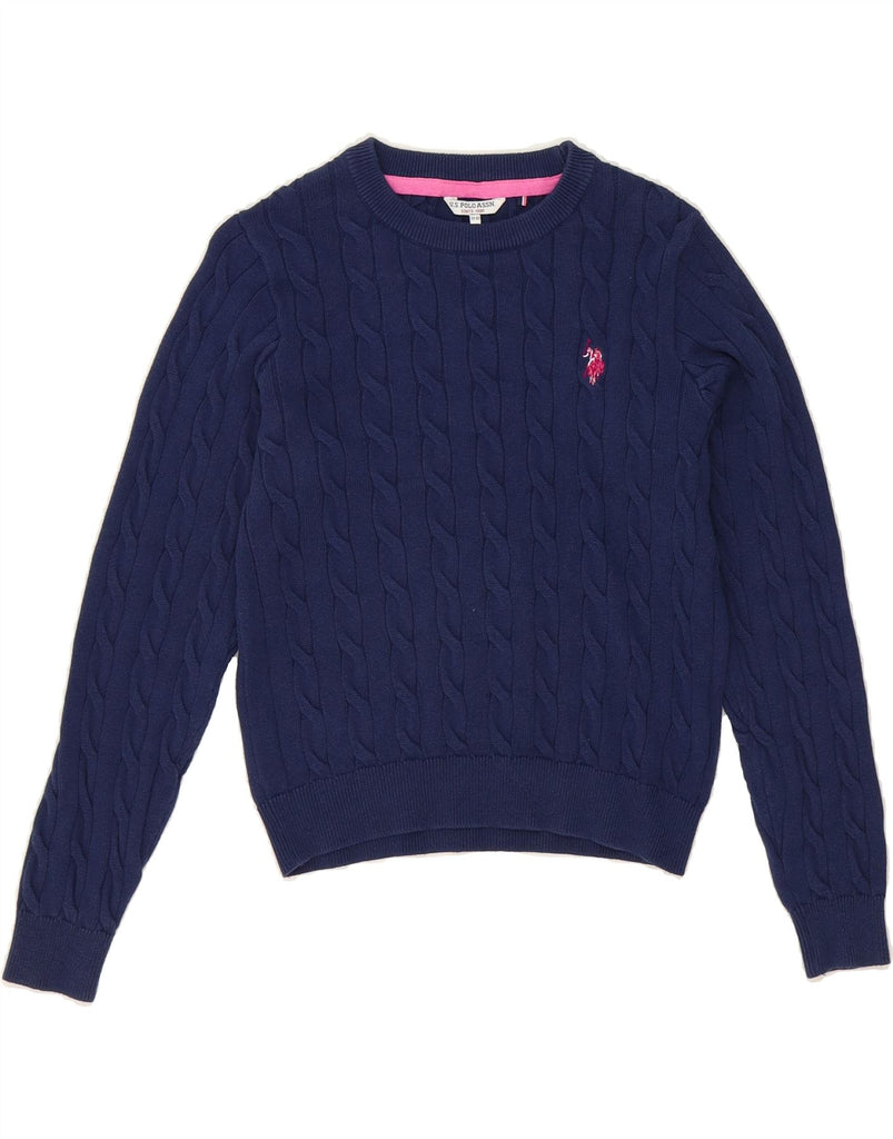 U.S. POLO ASSN. Boys Crew Neck Jumper Sweater 12-13 Years Navy Blue Vintage U.S. Polo Assn. and Second-Hand U.S. Polo Assn. from Messina Hembry 