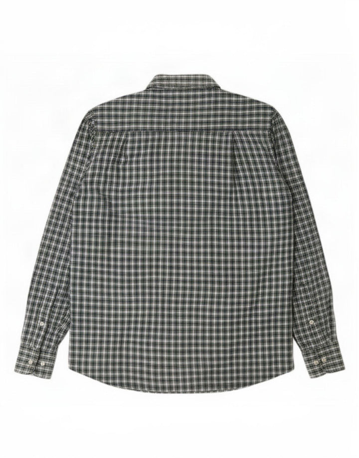 Rosengarten Mens Flannel Shirt Medium Green Check Cotton