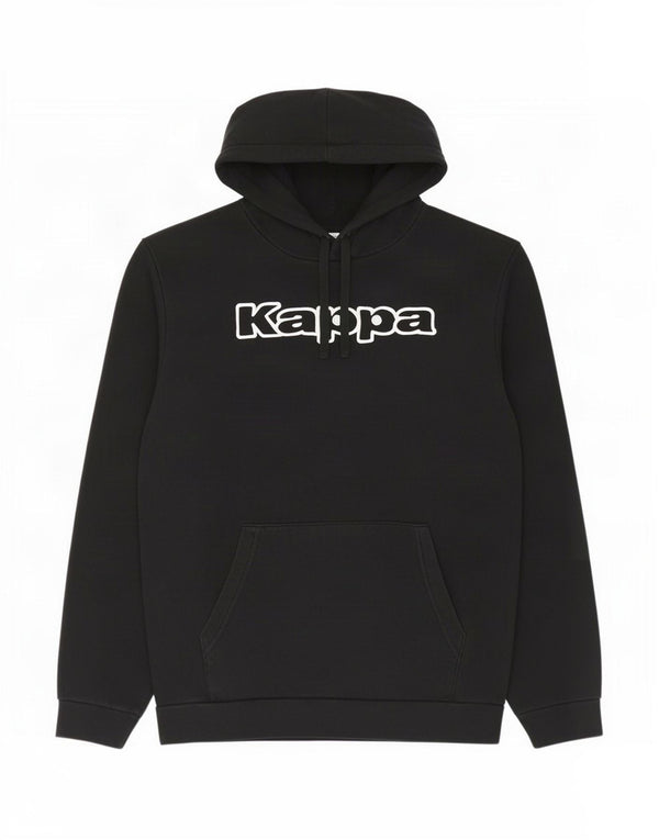 Kappa Mens Graphic Hoodie Jumper 2XL Black Cotton