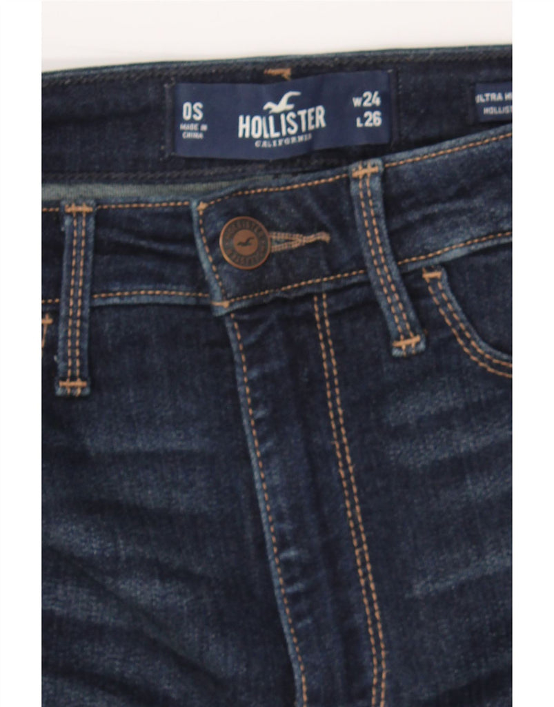 HOLLISTER Womens Distressed Skinny Jeans US 0 XS W24 L26 Navy Blue Vintage Hollister and Second-Hand Hollister from Messina Hembry 
