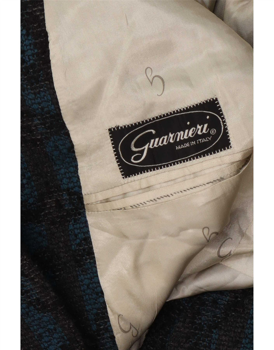 Guarnieri Mens 2 Button Blazer Jacket UK 40 Large Blue Paisley