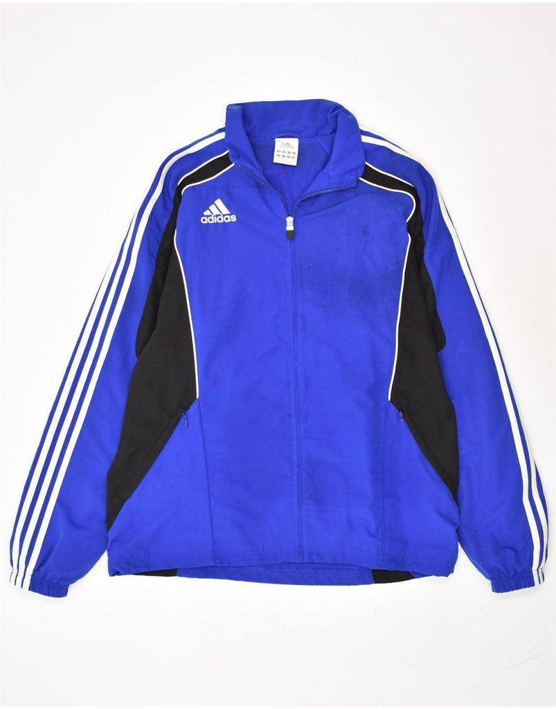 ADIDAS Mens Graphic Tracksuit Top Jacket UK 44/46 Large Blue Colourblock | Vintage Adidas | Thrift | Second-Hand Adidas | Used Clothing | Messina Hembry 