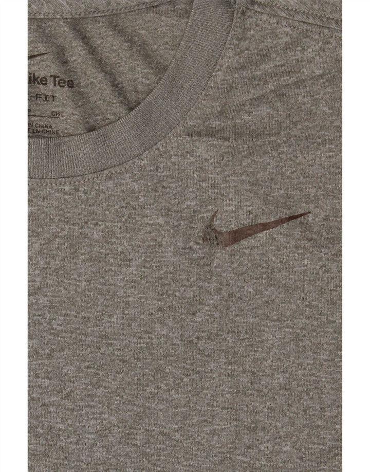 Nike Mens Dri Fit T-Shirt Top Small Grey Flecked Polyester