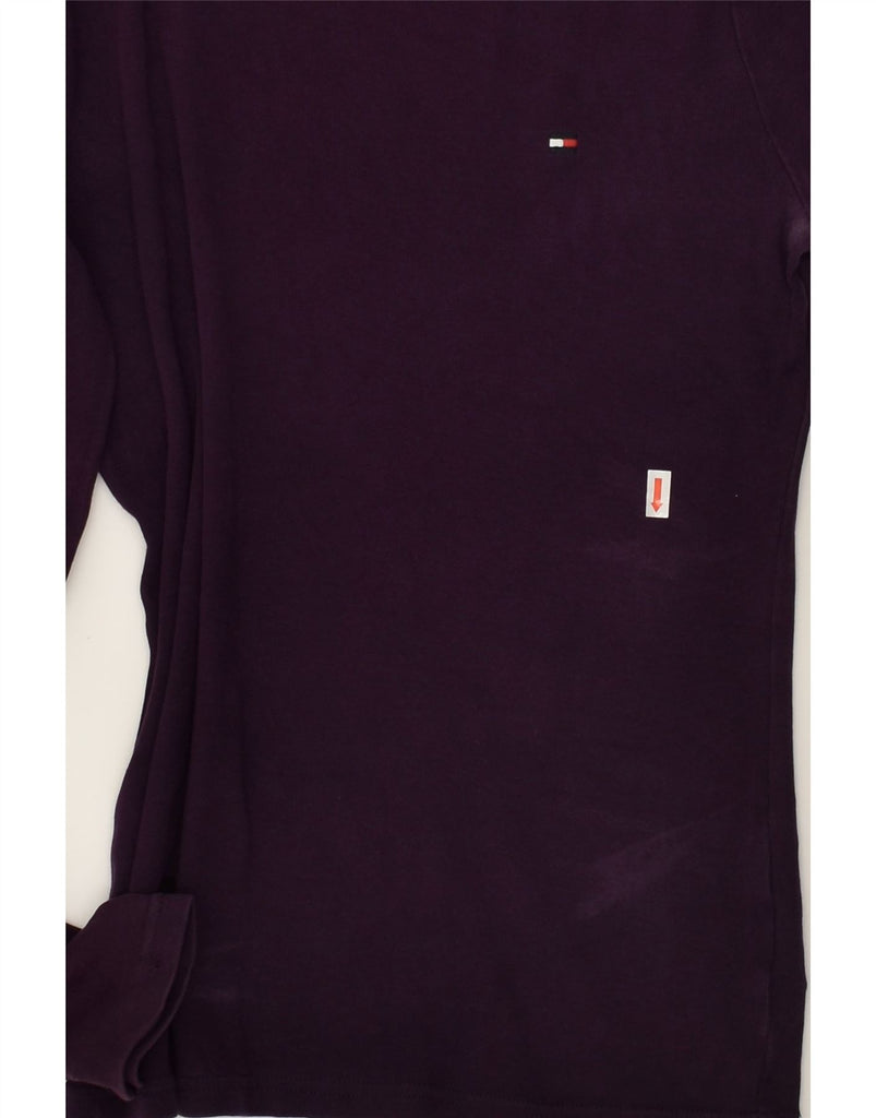 TOMMY HILFIGER Mens Top Long Sleeve Small Purple Cotton | Vintage Tommy Hilfiger | Thrift | Second-Hand Tommy Hilfiger | Used Clothing | Messina Hembry 