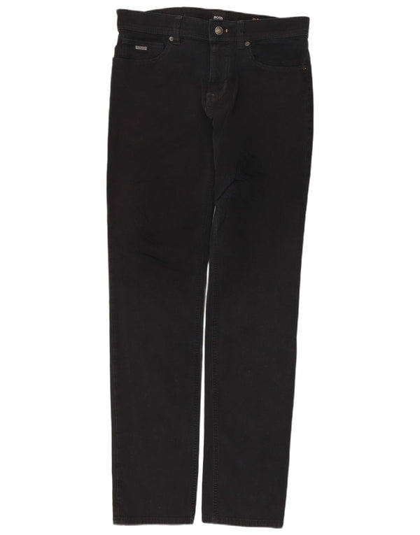Hugo Boss Mens Straight Jeans W31 L32 Black Cotton