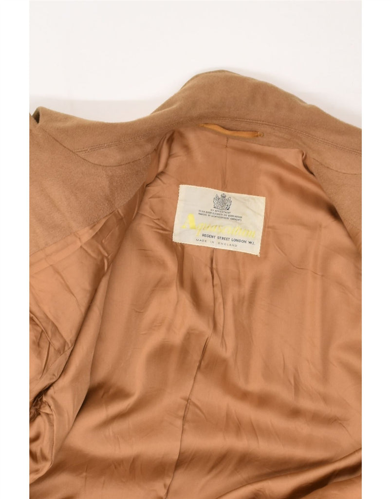 AQUASCUTUM Womens Overcoat UK 14 Medium Brown | Vintage Aquascutum | Thrift | Second-Hand Aquascutum | Used Clothing | Messina Hembry 