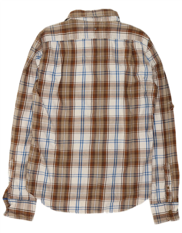 Superdry Mens Flannel Shirt XL Brown Check Cotton