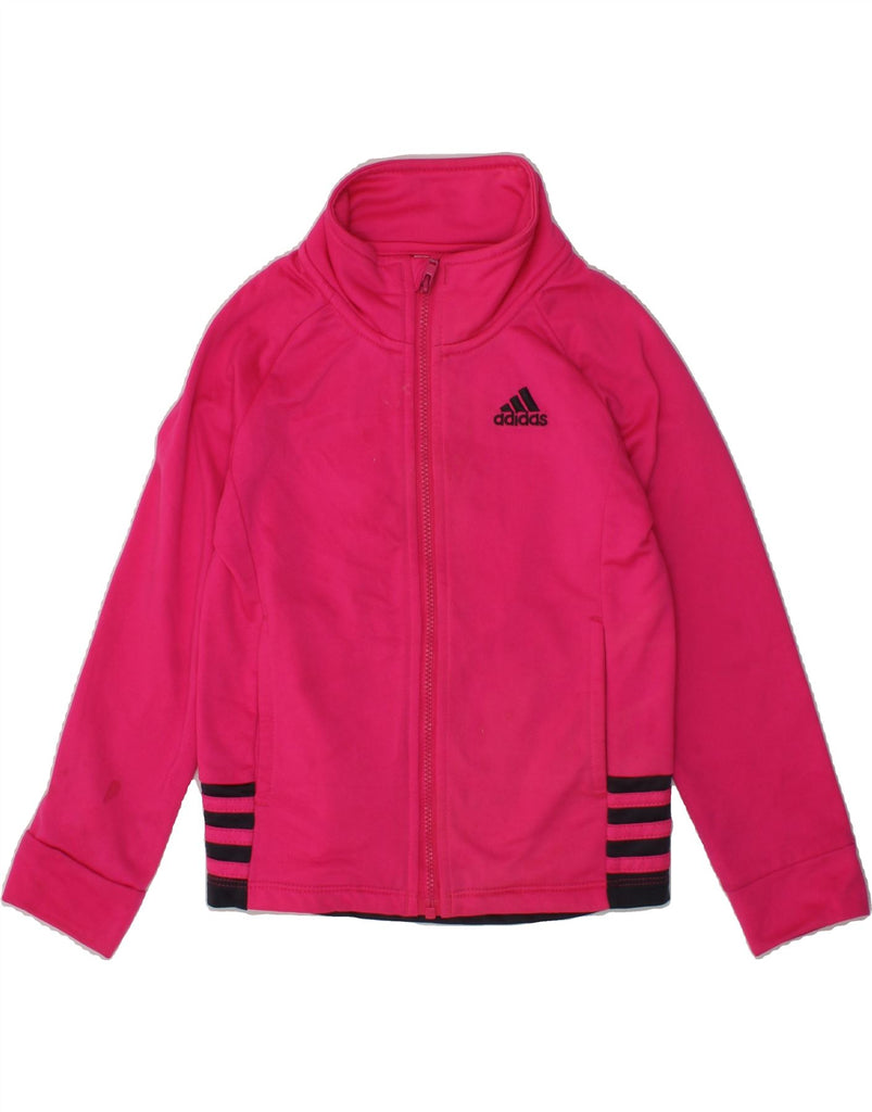 ADIDAS Girls Tracksuit Top Jacket 3-4 Years Pink Polyester | Vintage Adidas | Thrift | Second-Hand Adidas | Used Clothing | Messina Hembry 