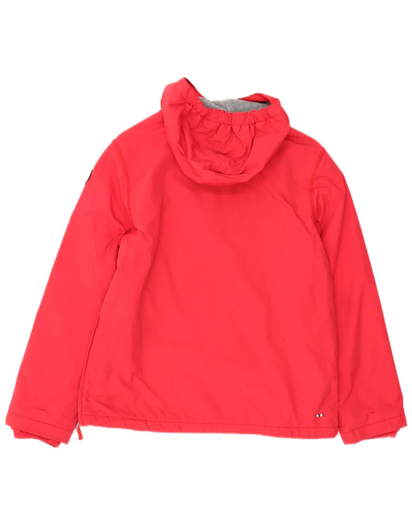 Napapijri Boys Geographic Graphic Hooded Anorak Jacket 13-14 Years Red