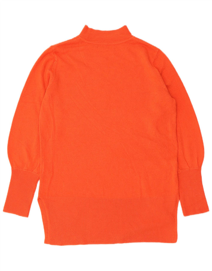 Marks & Spencer Womens Turtle Neck Jumper Sweater UK 14 Medium Orange