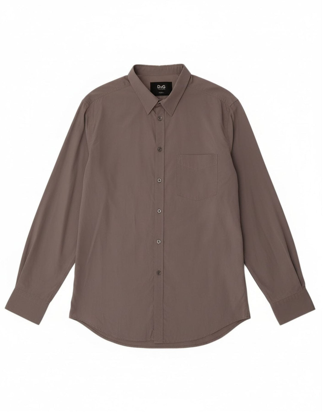 Dolce & Gabbana Mens Slim Shirt IT 52 Large Grey Cotton