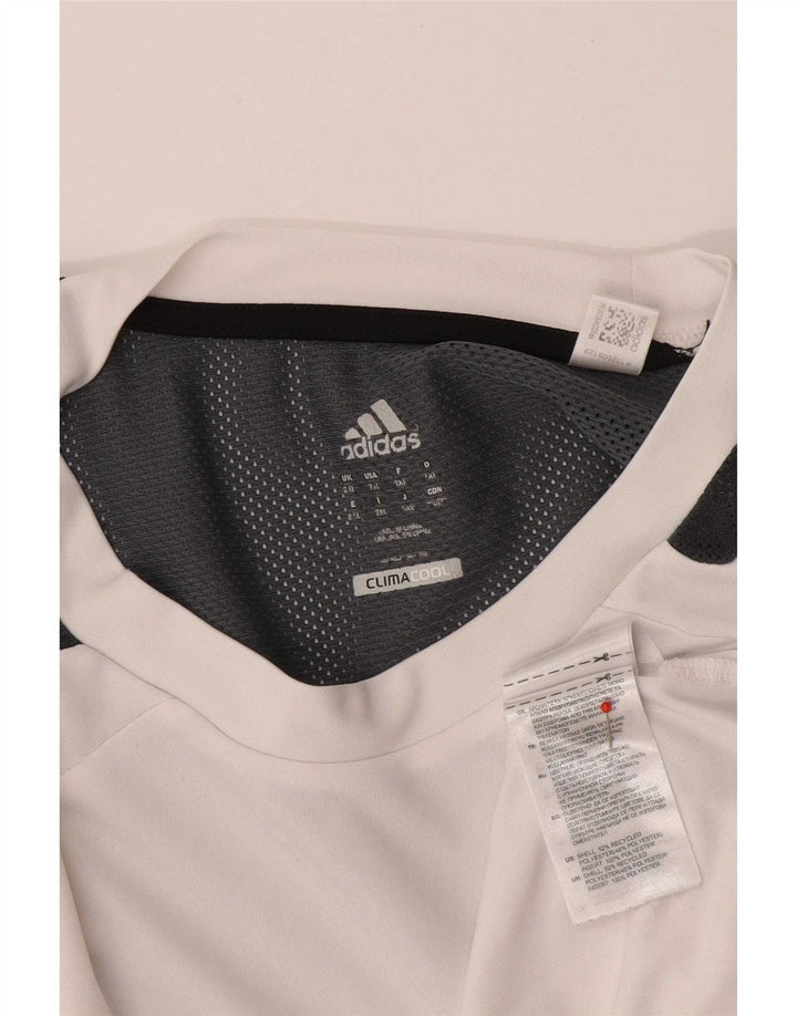 Adidas Mens Climacool T-Shirt Top 2XL White Colourblock Polyester
