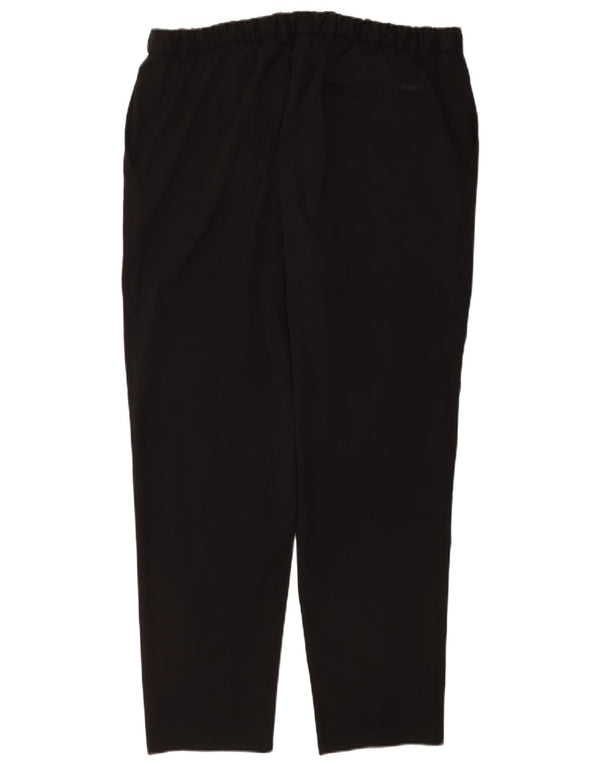 Calvin Klein Mens Tapered Chino Trousers W36 L30 Black Polyester