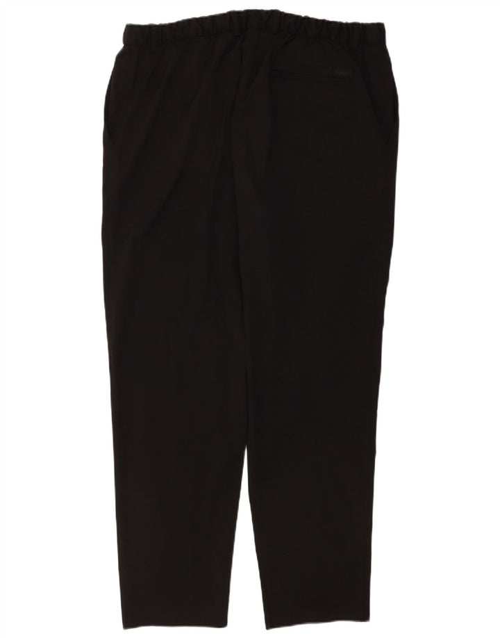 Calvin Klein Mens Tapered Chino Trousers W36 L30 Black Polyester