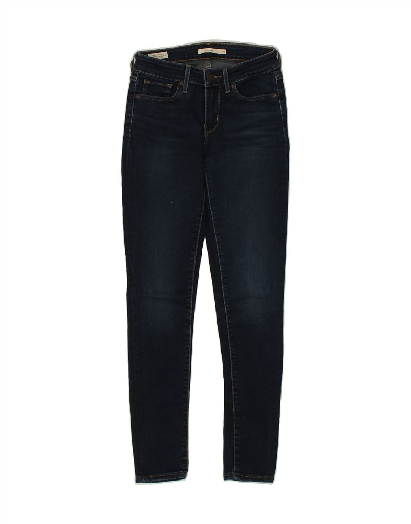 LEVI'S Womens 711 Skinny Jeans W25 L29 Navy Blue Cotton Vintage Levi's and Second-Hand Levi's from Messina Hembry 