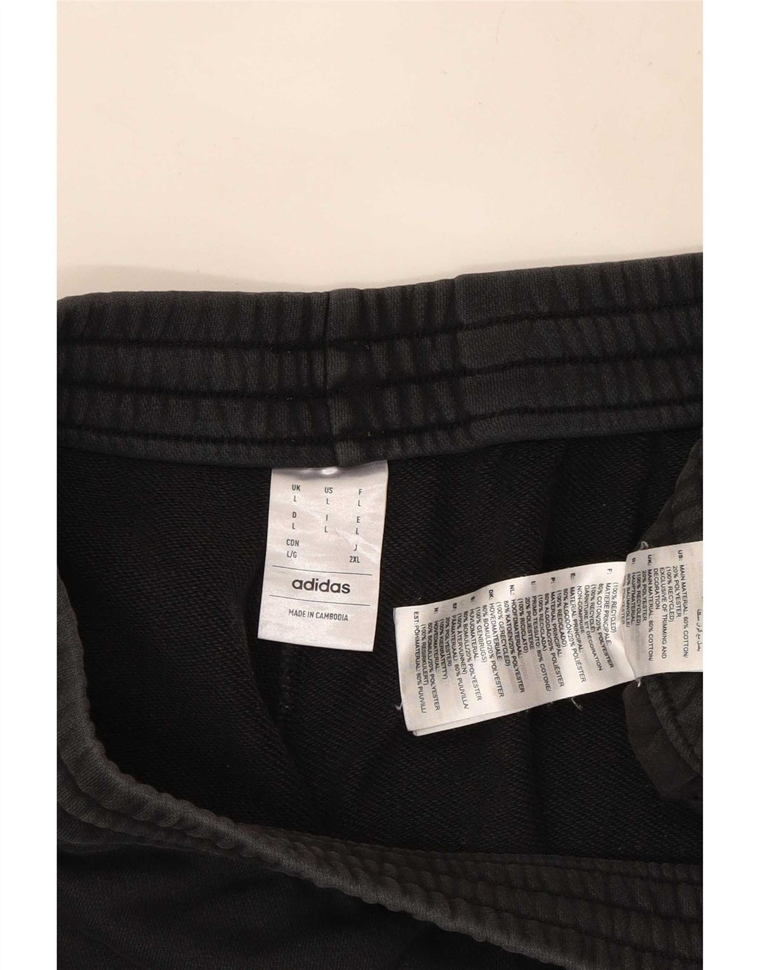 Adidas Mens Sport Shorts Large  Black Cotton