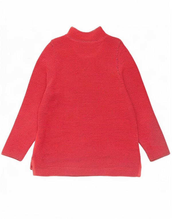 Weird Fish Womens Zip Neck Sweatshirt Jumper UK 18 XL Red Cotton