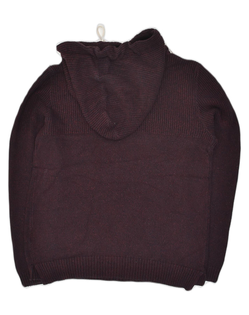 JACK & JONES Mens Hooded Jumper Sweater Medium Burgundy Cotton | Vintage Jack & Jones | Thrift | Second-Hand Jack & Jones | Used Clothing | Messina Hembry 