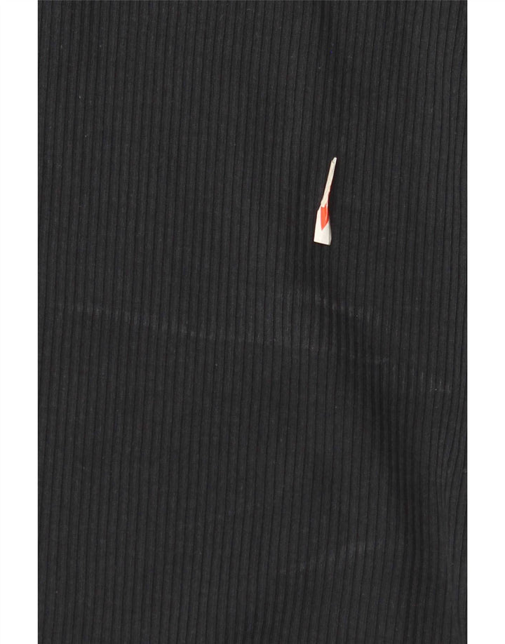 Zara Mens Polo Shirt XL Black Cotton