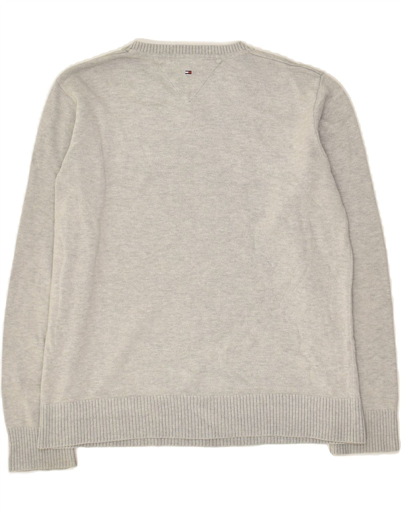 TOMMY HILFIGER Boys Crew Neck Jumper Sweater 11-12 Years Grey Cotton | Vintage Tommy Hilfiger | Thrift | Second-Hand Tommy Hilfiger | Used Clothing | Messina Hembry 