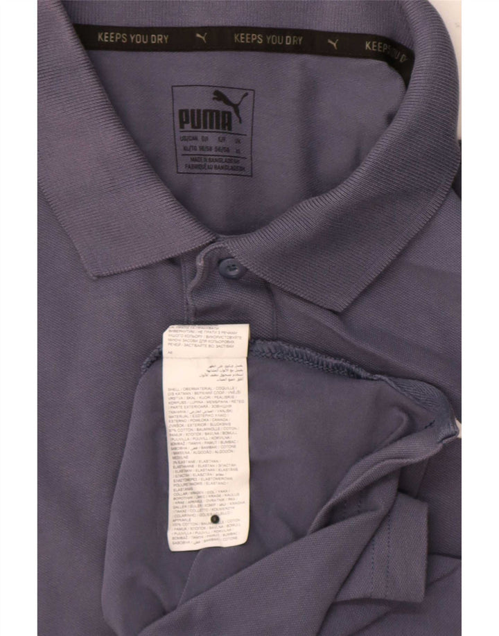 Puma Mens Polo Shirt XL Grey Cotton
