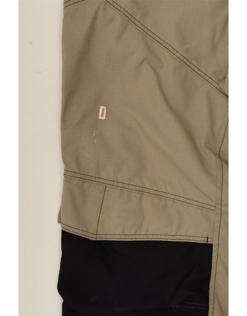 VINTAGE Mens Crop Capri Cargo Trousers W35 L22  Beige Colourblock | Vintage Vintage | Thrift | Second-Hand Vintage | Used Clothing | Messina Hembry 