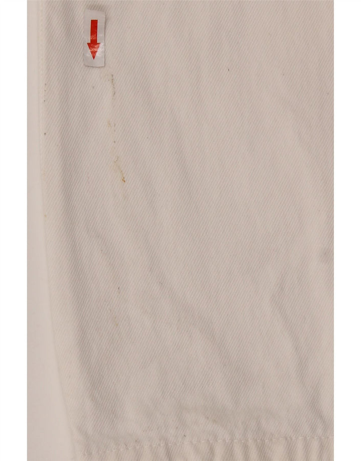 Zara Womens Denim Jumpsuit UK 14 Large White Cotton