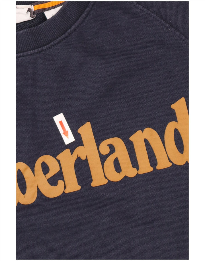 Timberland Mens Graphic Regular Fit Sweatshirt Jumper Small Navy Blue