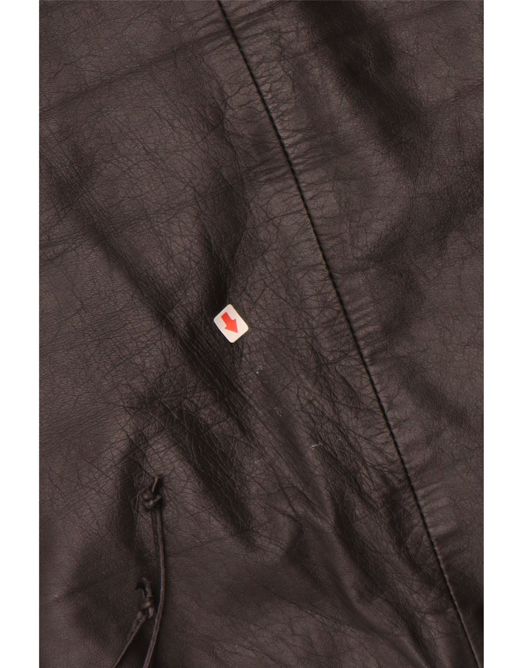 VINTAGE Womens Leather Skirt EU 34 XS W24 Black Leather