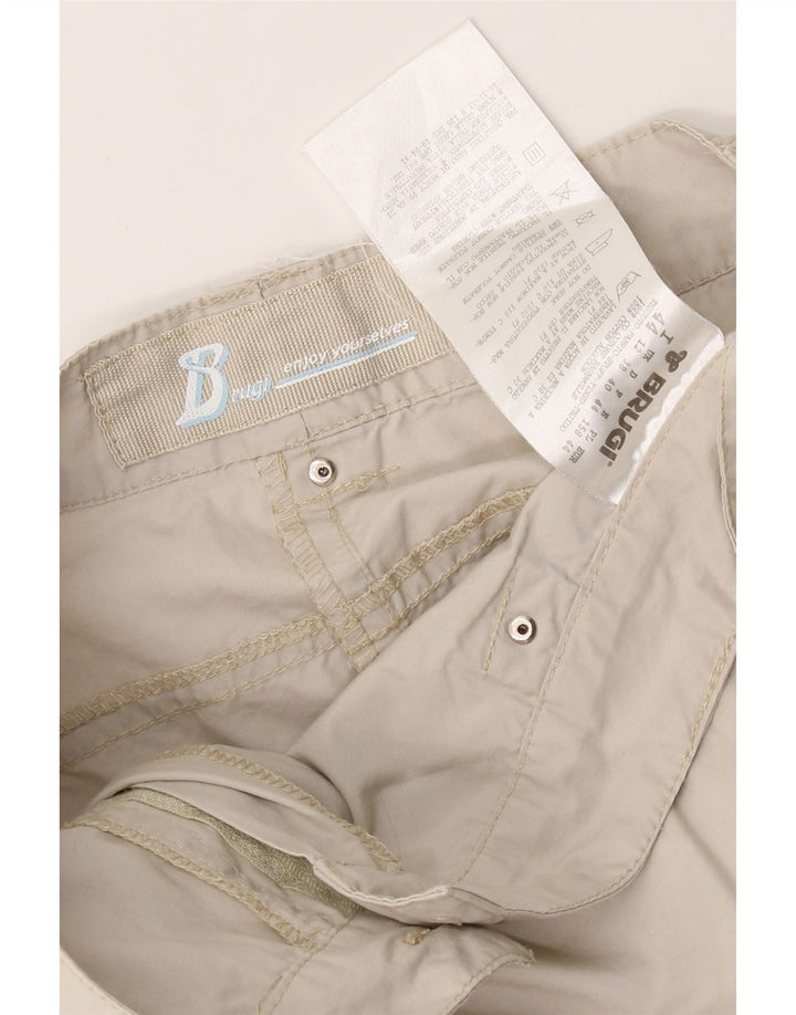 BRUGI Womens Cargo Shorts UK 12 Medium W28 Beige Cotton Vintage Brugi and Second-Hand Brugi from Messina Hembry 