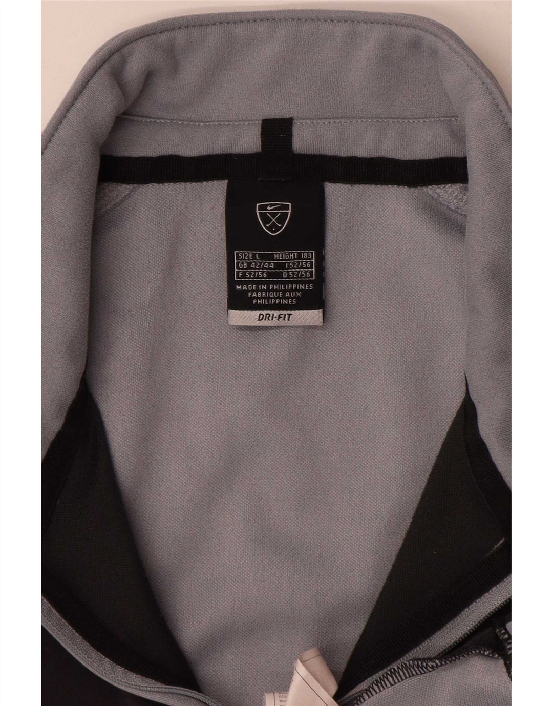 Nike Mens Dri Fit Pullover Tracksuit Top UK 42/44 Large Grey Colourblock