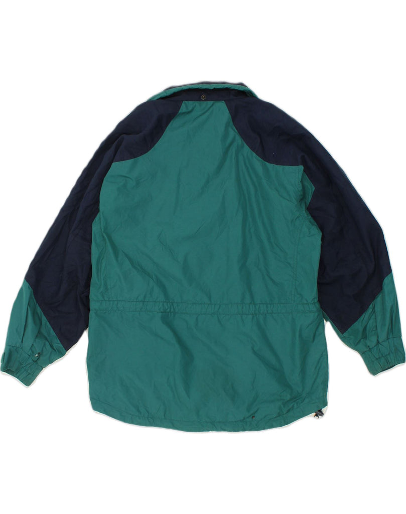 COLUMBIA Womens Windbreaker Jacket UK 16 Large Green Colourblock Polyester | Vintage Columbia | Thrift | Second-Hand Columbia | Used Clothing | Messina Hembry 