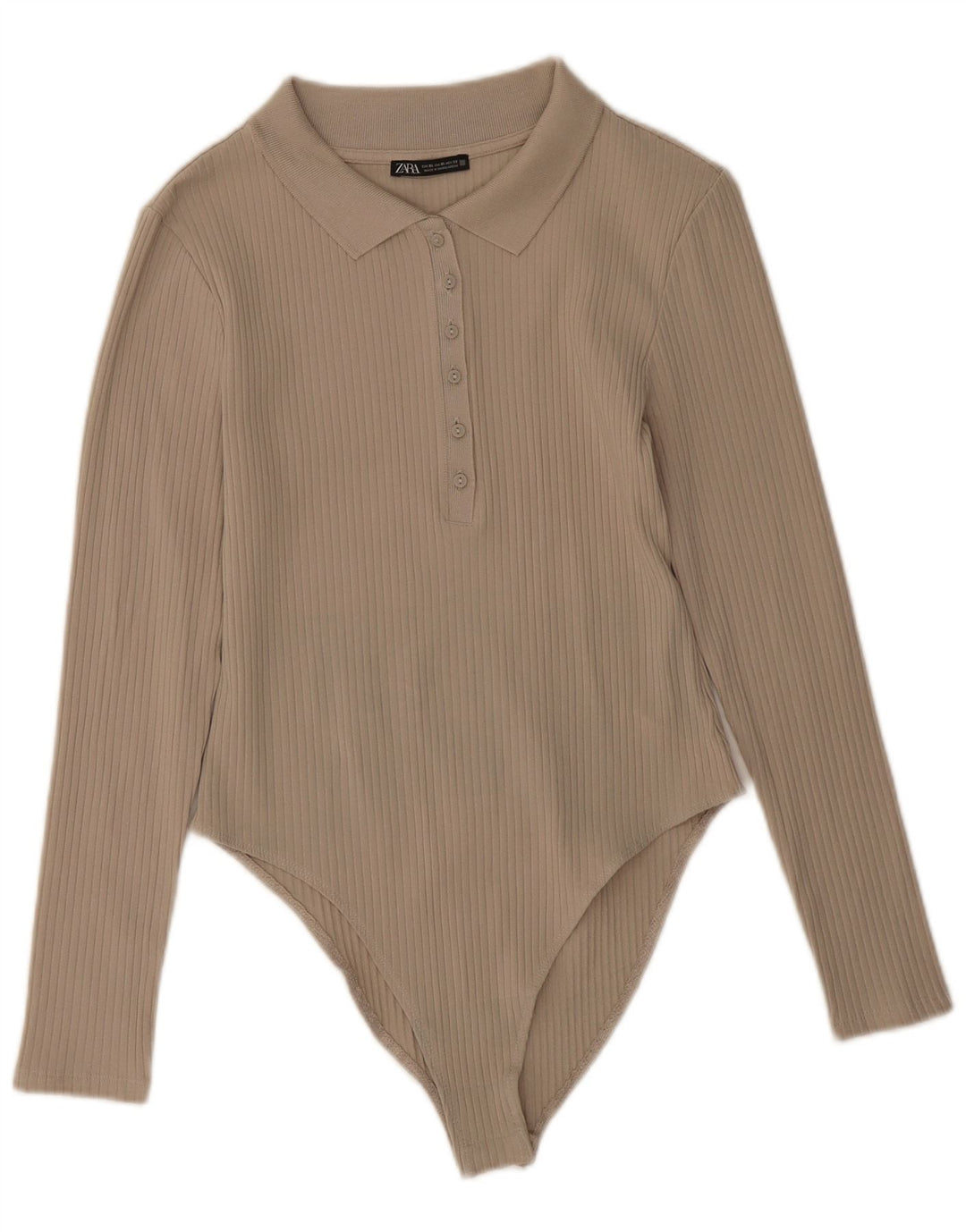Zara Womens Bodysuit UK 18 XL Beige