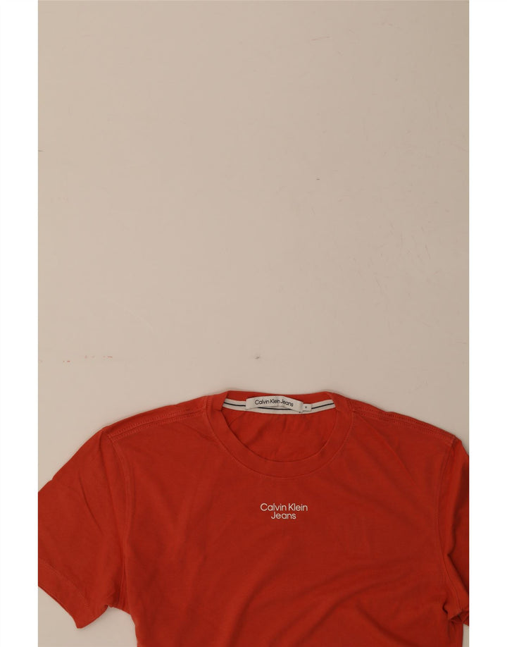 CALVIN KLEIN Mens T-Shirt Top Medium Red Vintage Calvin Klein and Second-Hand Calvin Klein from Messina Hembry 
