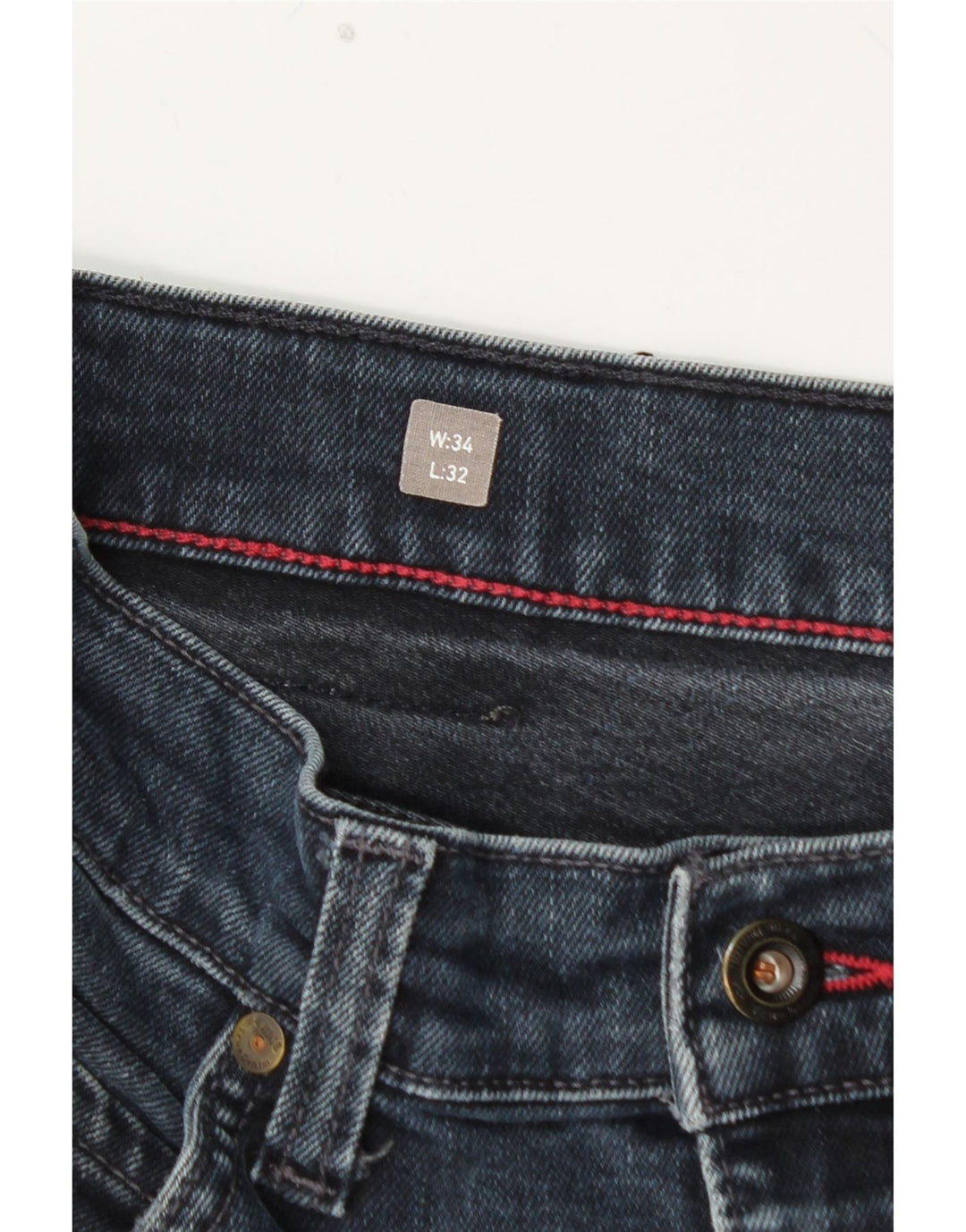 MUSTANG Womens Tramper Medium Rise Slim Fit Tapered Jeans W34 L32 Blue