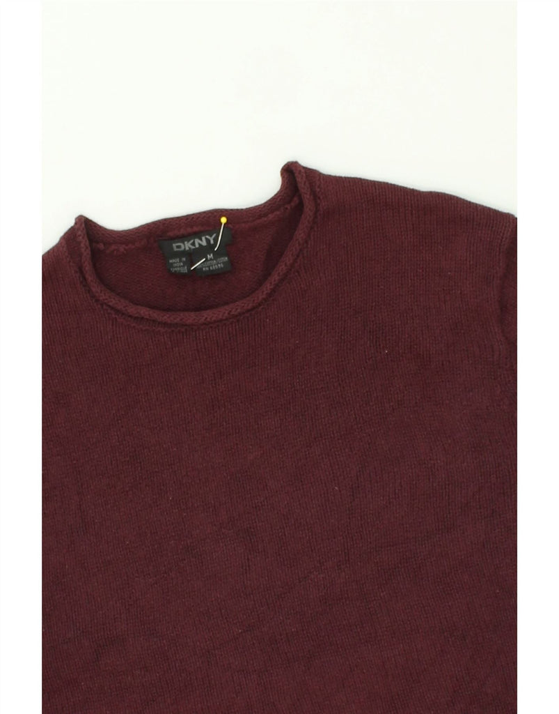 DKNY Mens Boat Neck Jumper Sweater Medium Burgundy Cotton | Vintage Dkny | Thrift | Second-Hand Dkny | Used Clothing | Messina Hembry 