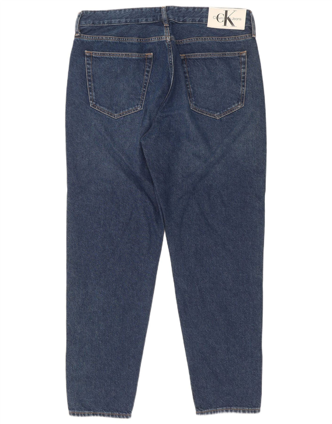Calvin Klein Mens Regular Tapered Jeans W33 L30 Blue Cotton