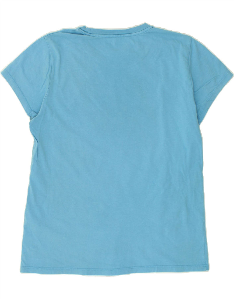 LEVI'S Womens Graphic T-Shirt Top UK 14 Large Blue Cotton Vintage Levi's and Second-Hand Levi's from Messina Hembry 